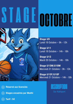 Stages vacances Octobre 2026